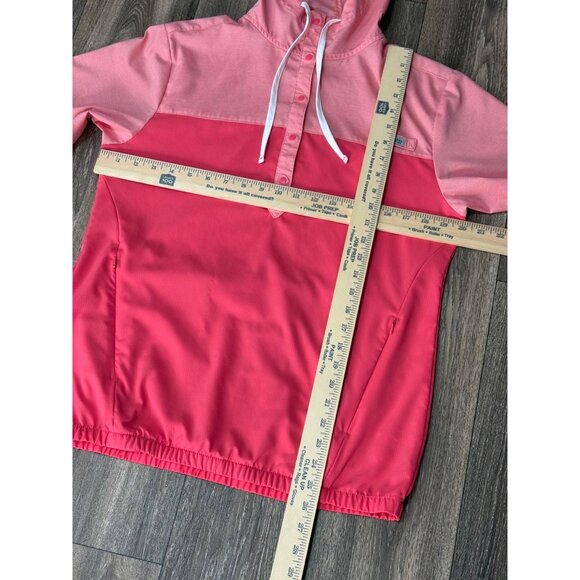 COLUMBIA WOMEN'S TAMIAMI HODDIE CACTUS PINK/KEY WEST SMALL POCKETS LIGHTWEIGHT - Picture 6 of 9